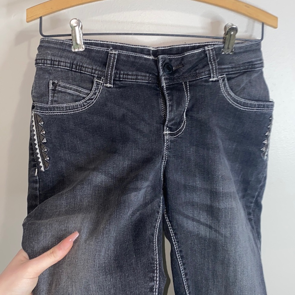 🛍️Black Lee jeweled perfect fit skinny jeans! - Picture 1 of 7